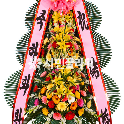 축하3단(특大 꽃추가)