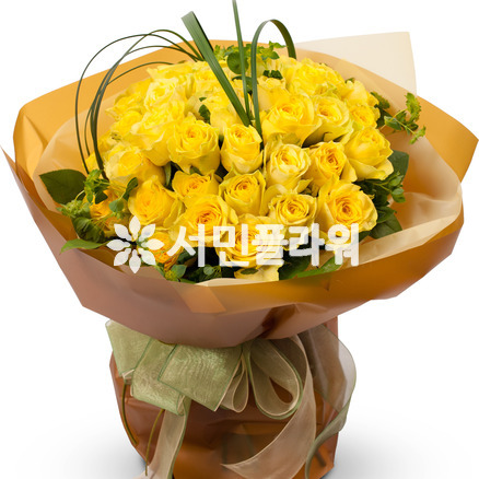 노랑장미꽃다발2
