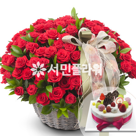 100송이+케잌 a839