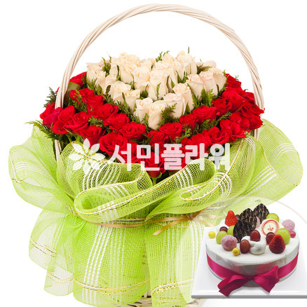 100송이+케잌 a550