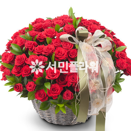 흑장미 탑 바구니(100송이) (가격문의)