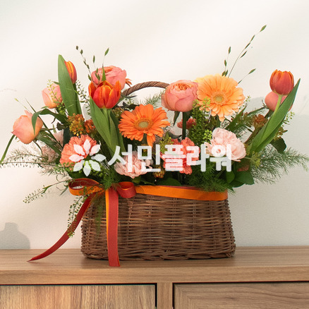 썬셋 꽃바구니