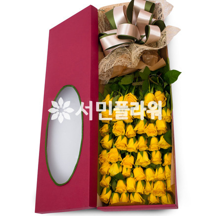노랑장미상자